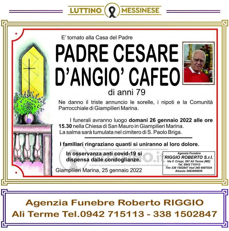 Padre Cesare  D'Angiò Cafeo 